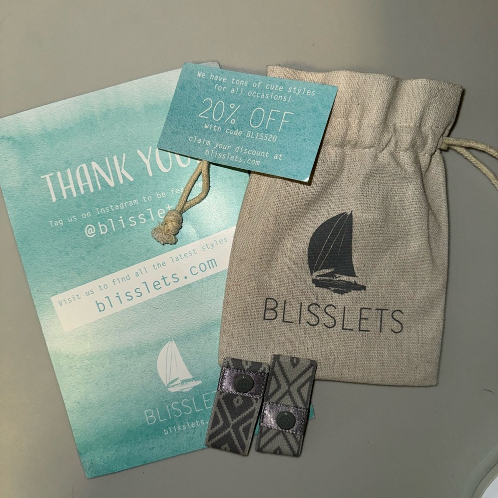 Blisslets Gray and Black Bracelets